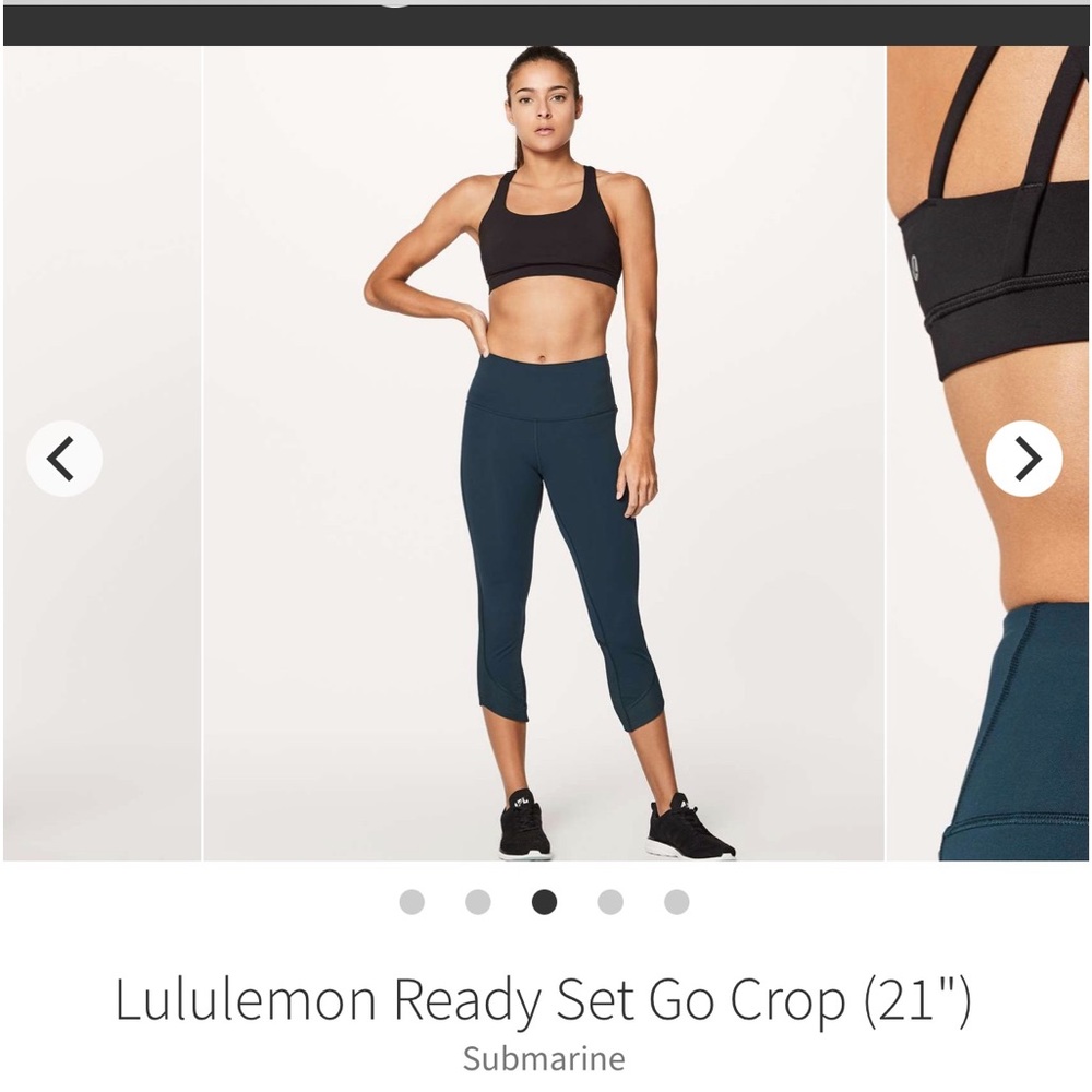 Lululemon Ready Set Go Crop Size 4 in Submarine Blue